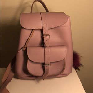 Grafea Backpack Small with mink Pom-Pom